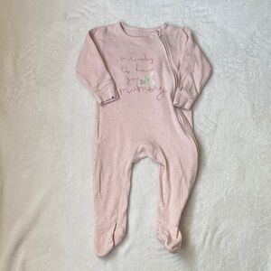 George Pink zipper footie/ sleeper 6-9 months